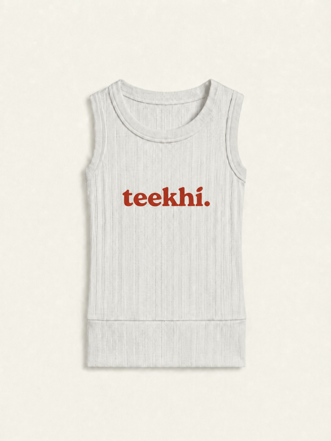 Teekhi Sleeveless top in White