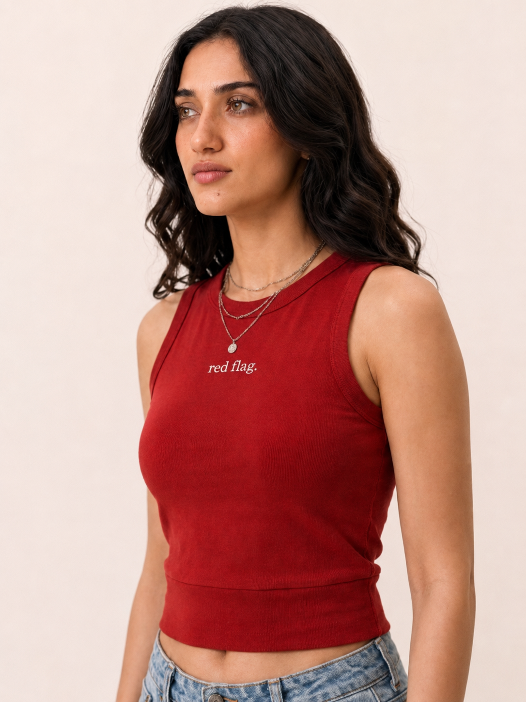 Red Flag Sleeveless top