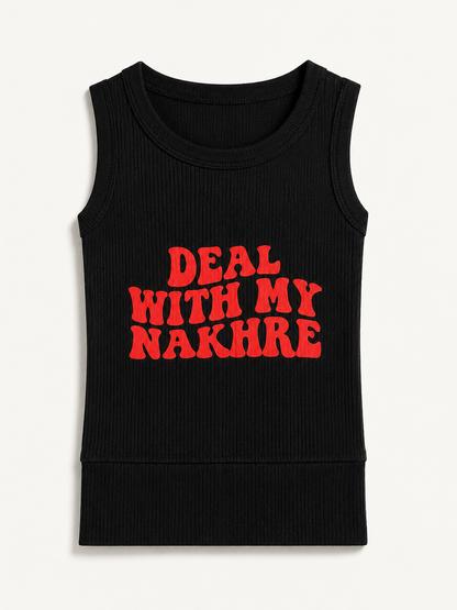Deal With My Nakhre Sleeveless top in Black